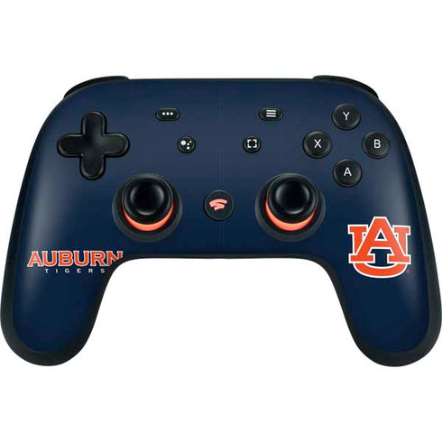 Auburn University Logo Blue Google Stadia Controller Skin
