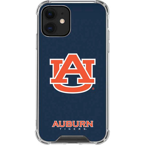 Auburn University Logo Blue iPhone 12 Clear Case