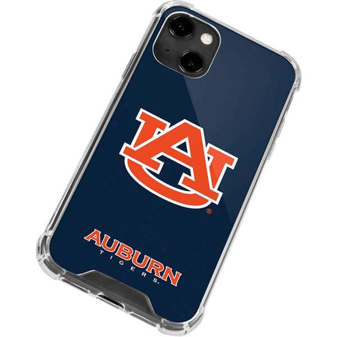 Auburn University Logo Blue iPhone 14 Clear Case