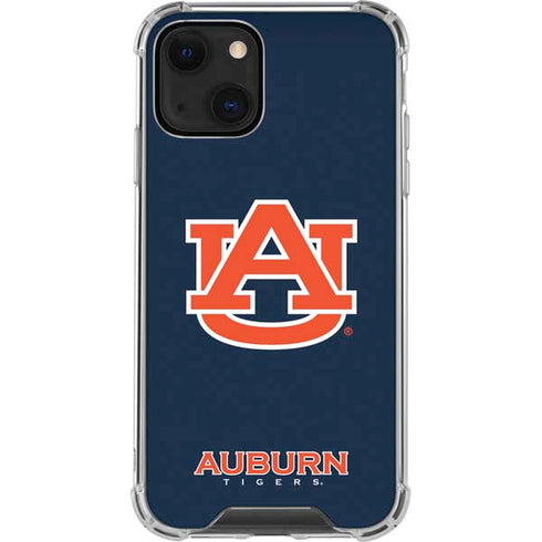 Auburn University Logo Blue iPhone 14 Plus Clear Case