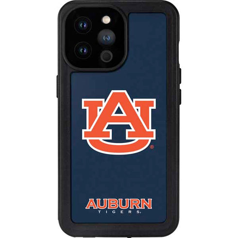 Auburn University Logo Blue iPhone 14 Pro Max Waterproof Case