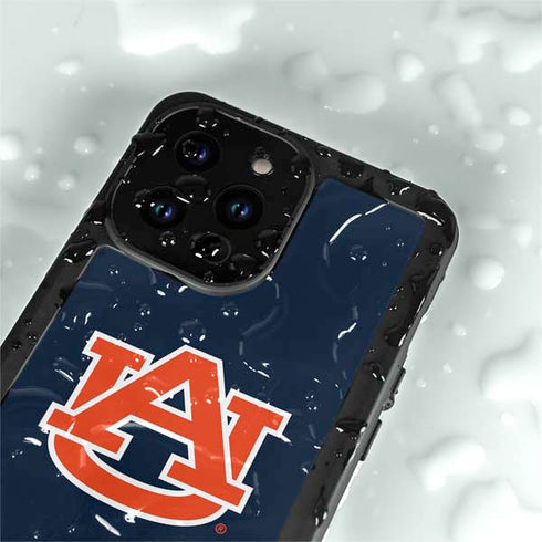 Auburn University Logo Blue iPhone 14 Pro Max Waterproof Case