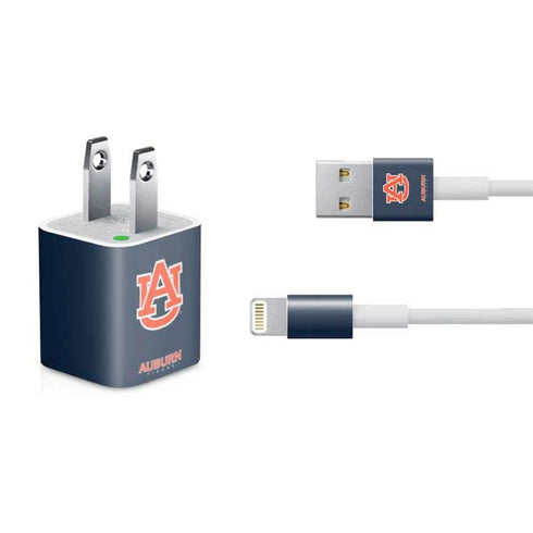 Auburn University Logo Blue iPhone Charger (5W USB) Skin