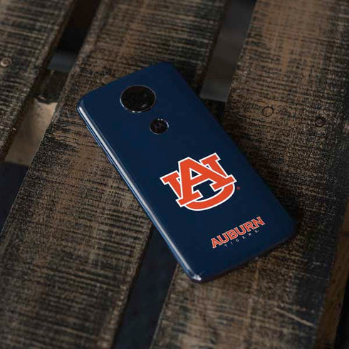 Auburn University Logo Blue Moto E5 Plus Skin