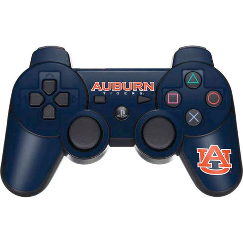 Auburn University Logo Blue PS3 Dual Shock wireless controller Skin