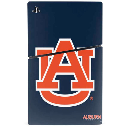 Auburn University Logo Blue PS5 Slim Disk Bundle Skin