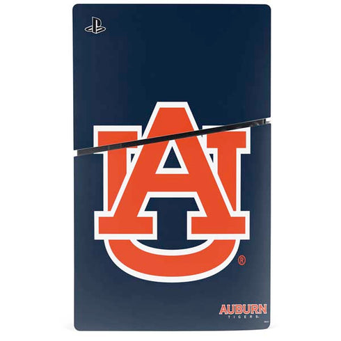 Auburn University Logo Blue PS5 Slim Digital Edition Console Skin
