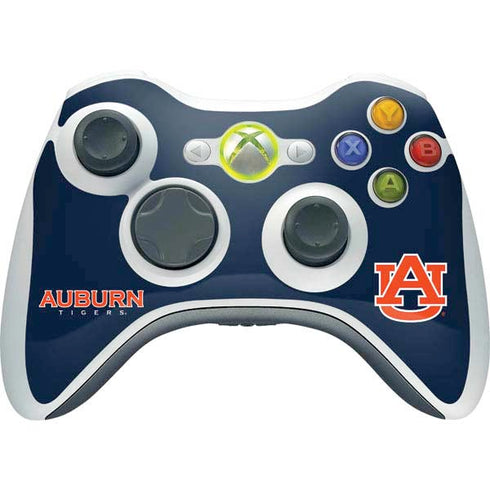 Auburn University Logo Blue Xbox 360 Wireless Controller Skin
