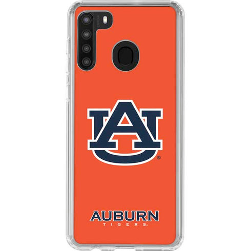 Auburn University Logo Orange Galaxy A21 Clear Case
