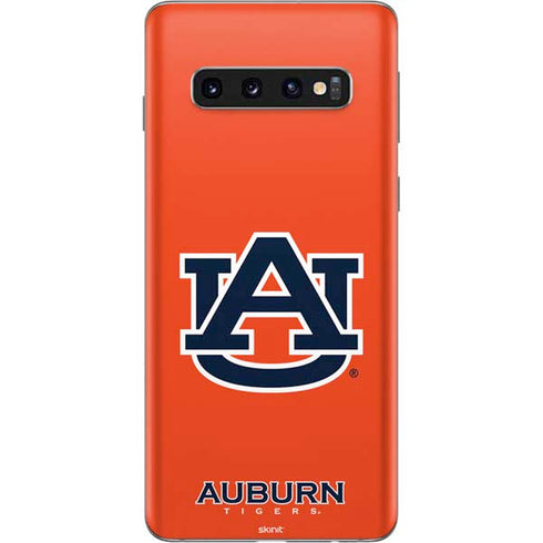 Auburn University Logo Orange Galaxy S10 Skin