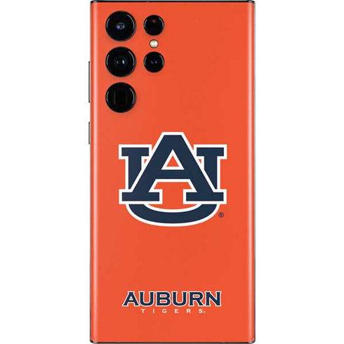 Auburn University Logo Orange Galaxy S22 Ultra Skin