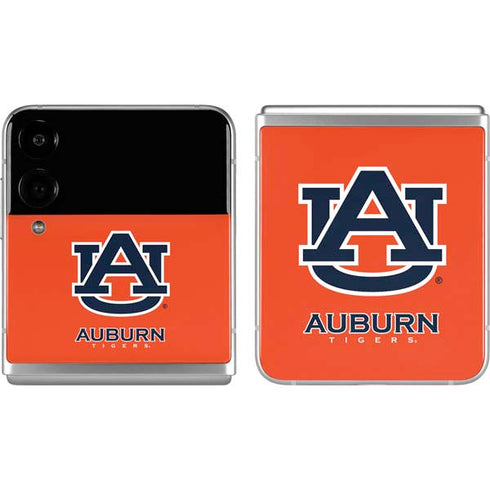 Auburn University Logo Orange Galaxy Z Flip4 5G Skin