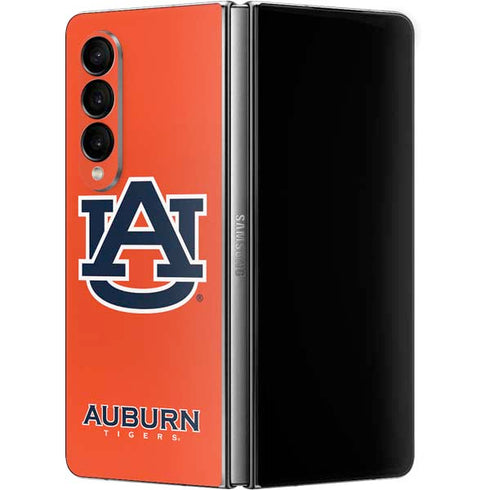 Auburn University Logo Orange Galaxy Z Fold4 5G Skin