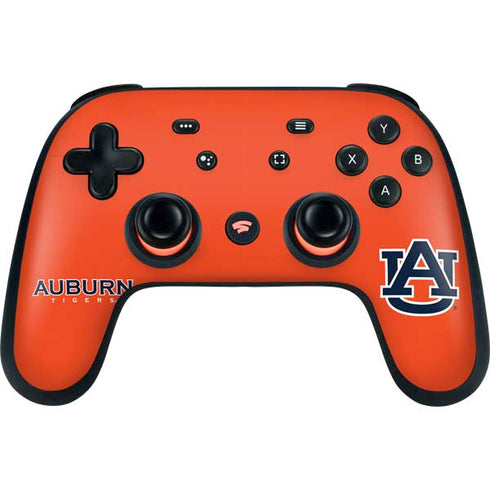 Auburn University Logo Orange Google Stadia Controller Skin