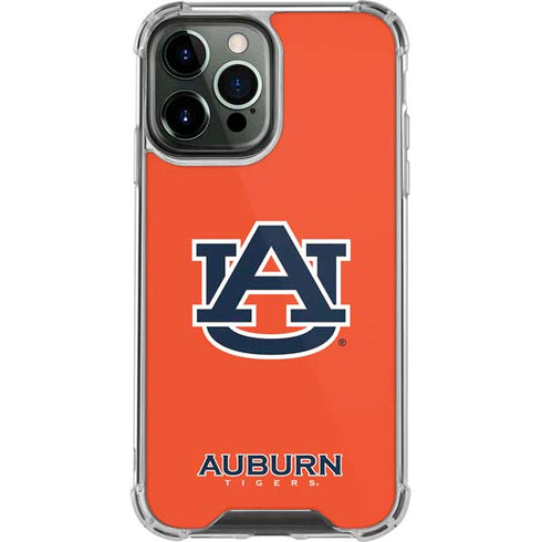 Auburn University Logo Orange iPhone 15 Pro Max Clear Case