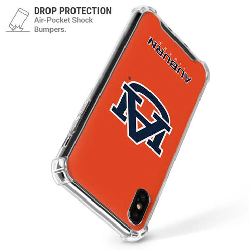 Auburn University Logo Orange iPhone XS Max Clear Case