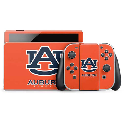 Auburn University Logo Orange Nintendo Switch OLED (2021) Skin