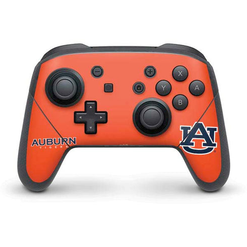 Auburn University Logo Orange Nintendo Switch Pro Controller Skin