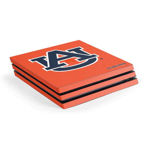Auburn University Logo Orange PS4 Pro Console Skin