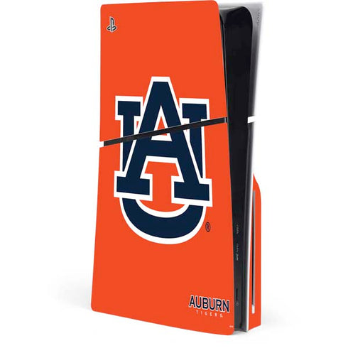 Auburn University Logo Orange PS5 Slim Disk Console Skin