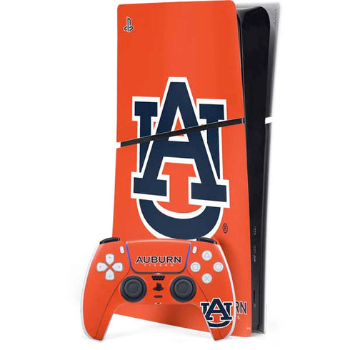 Auburn University Logo Orange PS5 Slim Digital Edition Bundle Skin