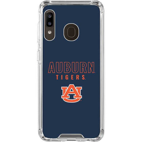 Auburn University Tigers Outline Galaxy A30 Clear Case