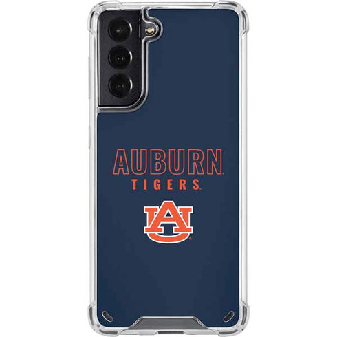 Auburn University Tigers Outline Galaxy S21 5G Clear Case