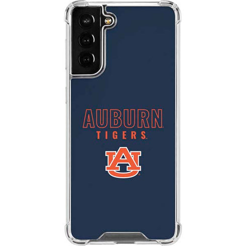 Auburn University Tigers Outline Galaxy S22 Plus Clear Case