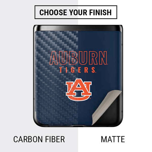 Auburn University Tigers Outline Galaxy Z Flip Skin