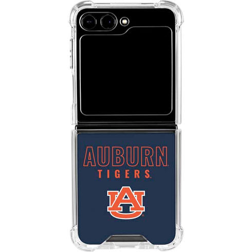 Auburn University Tigers Outline Galaxy Z Flip5 5G Clear Case
