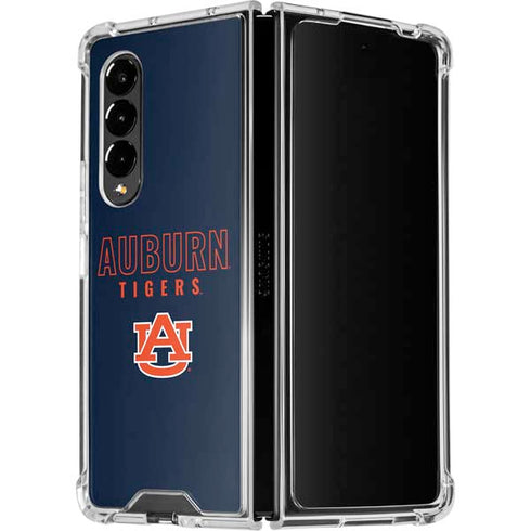 Auburn University Tigers Outline Galaxy Z Fold4 5G Clear Case