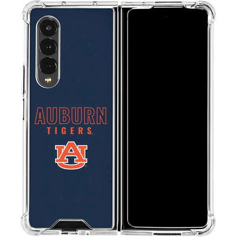Auburn University Tigers Outline Galaxy Z Fold4 5G Clear Case