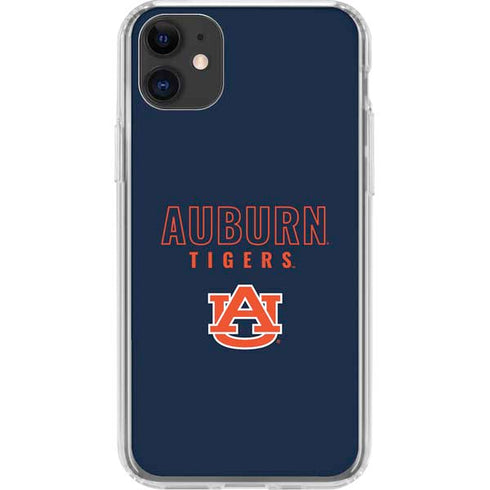 Auburn University Tigers Outline iPhone 11 Clear Case
