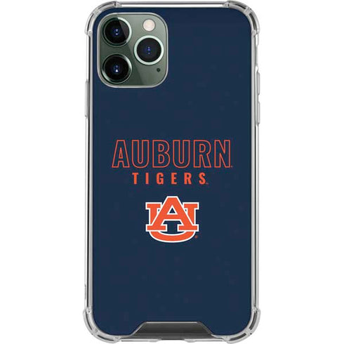 Auburn University Tigers Outline iPhone 12 Pro Clear Case
