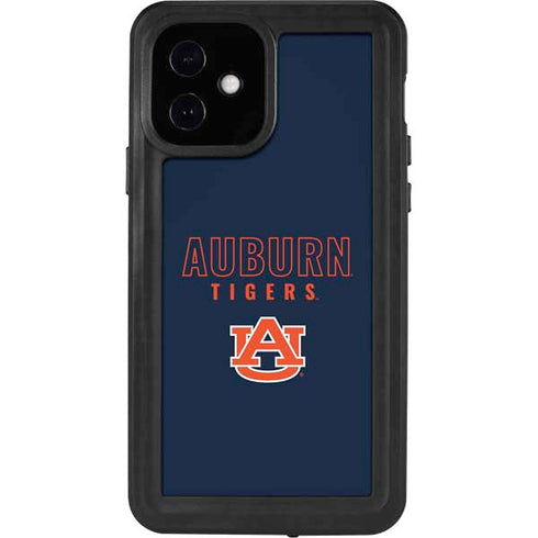 Auburn University Tigers Outline iPhone 12 Waterproof Case