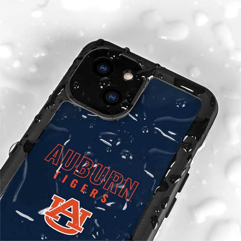 Auburn University Tigers Outline iPhone 13 Mini Waterproof Case
