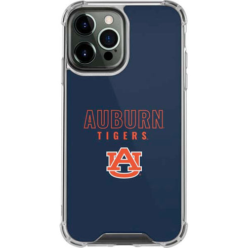Auburn University Tigers Outline iPhone 13 Pro Max Clear Case