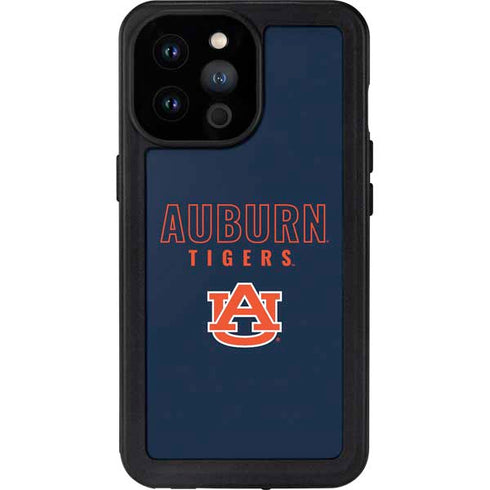 Auburn University Tigers Outline iPhone 14 Pro Max Waterproof Case
