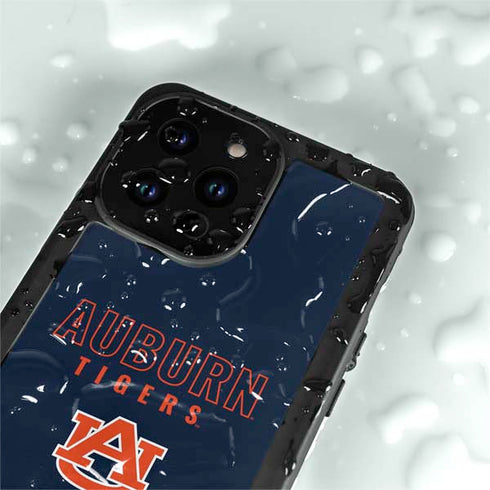 Auburn University Tigers Outline iPhone 14 Pro Max Waterproof Case