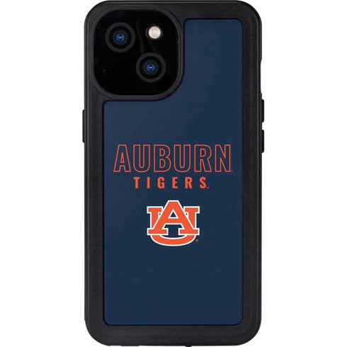 Auburn University Tigers Outline iPhone 15 Waterproof Case