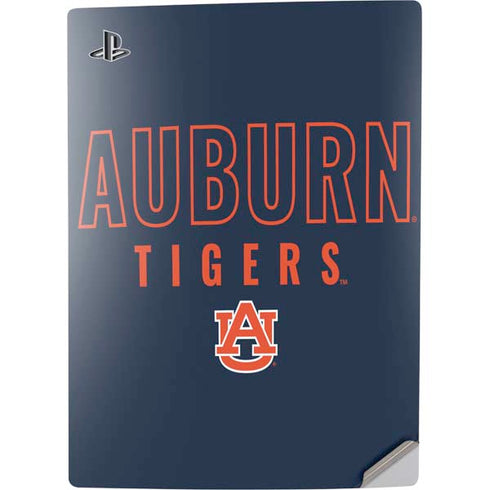 Auburn University Tigers Outline PS5 Digital Edition Console Skin