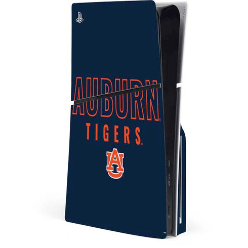Auburn University Tigers Outline PS5 Slim Disk Console Skin