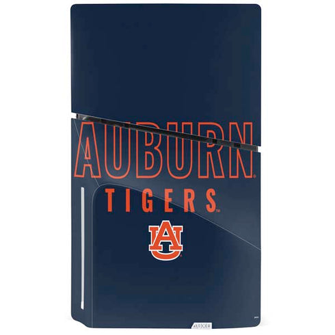 Auburn University Tigers Outline PS5 Slim Disk Console Skin