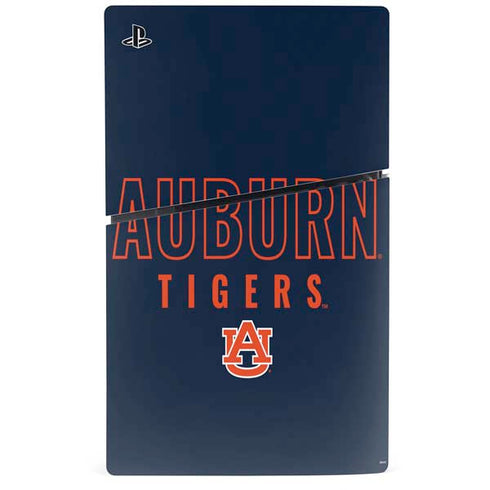 Auburn University Tigers Outline PS5 Slim Digital Edition Console Skin