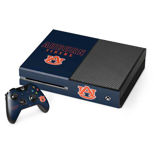 Auburn University Tigers Outline Xbox One Console and Controller Bundle Skin