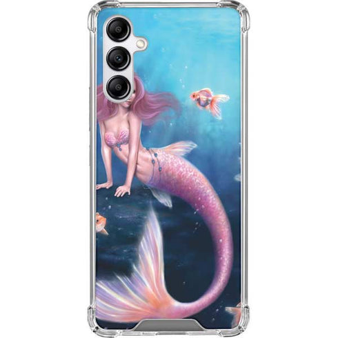 Rachel Anderson Aurelia Mermaid with Fish Galaxy A14 5G Clear Case