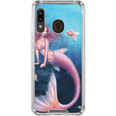 Rachel Anderson Aurelia Mermaid with Fish Galaxy A30 Clear Case