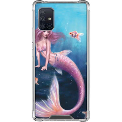 Rachel Anderson Aurelia Mermaid with Fish Galaxy A51 5G Clear Case