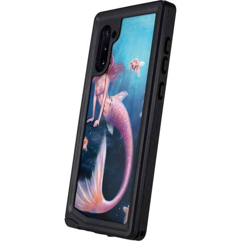 Rachel Anderson Aurelia Mermaid with Fish Galaxy Note 10 Waterproof Case