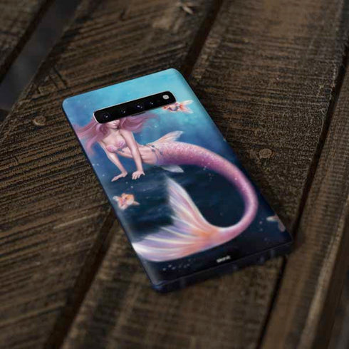 Rachel Anderson Aurelia Mermaid with Fish Galaxy S10 Skin